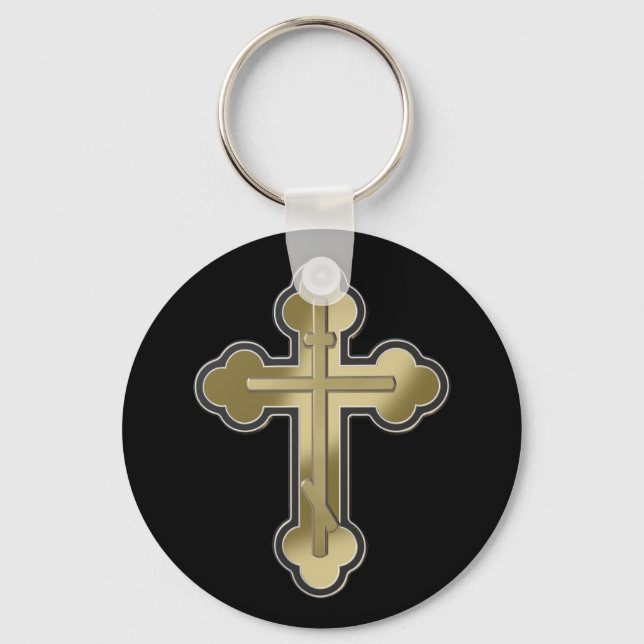 Porte-clés Croix orthodoxe (Recto)