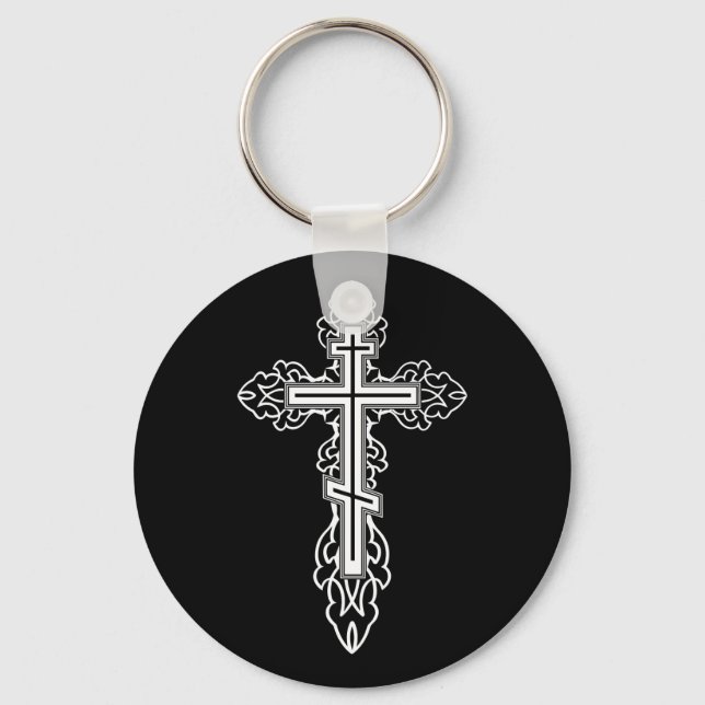Porte-clés Croix orthodoxe (Recto)