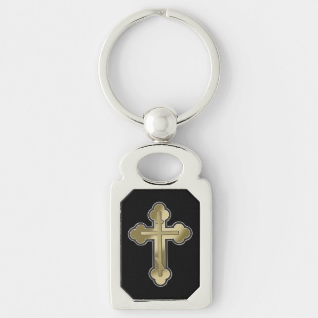 Porte-clés Croix orthodoxe (Devant)