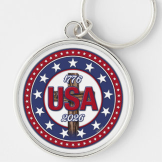 Porte-clés Croix robuste USA 1776-2026