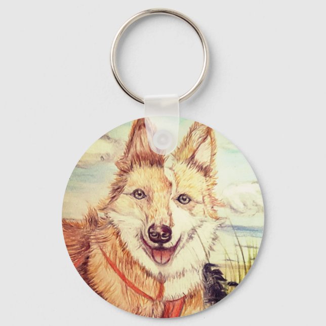 Porte-clés Croquis de chien mignon (Recto)