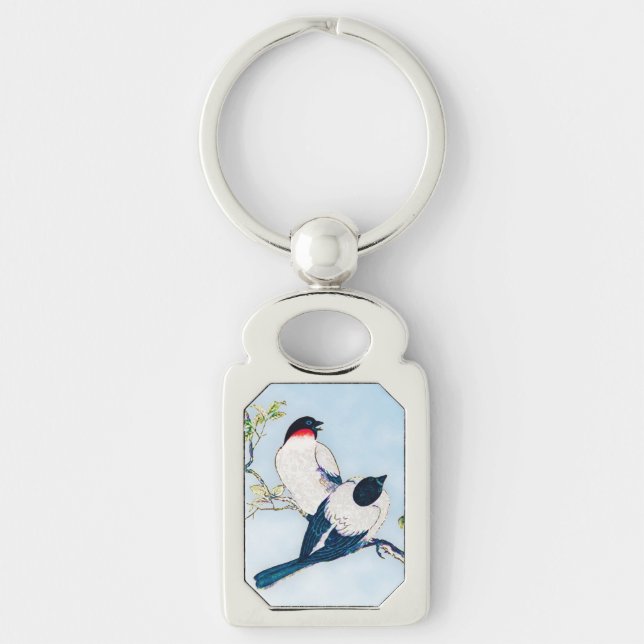 Porte-clés Croquis d'encre japonaise vintage (Devant)