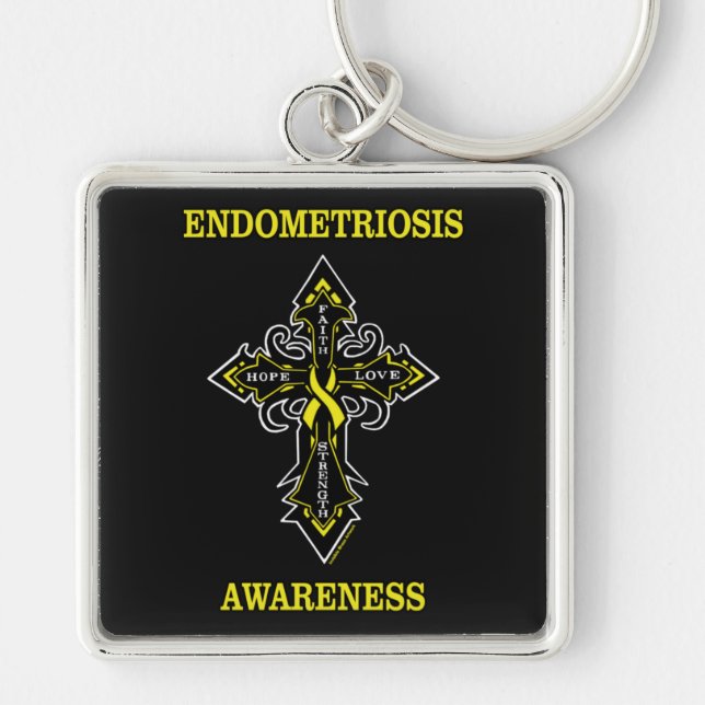 Porte-clés Cross/Awareness...Endometriose (Devant)