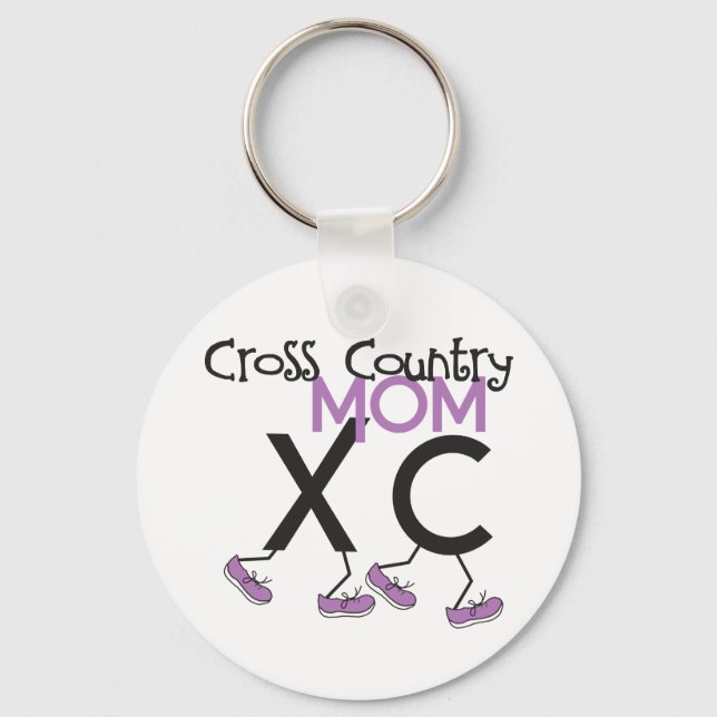 Porte-clés Cross Country Mom - Cross Country Runner Mother (Recto)