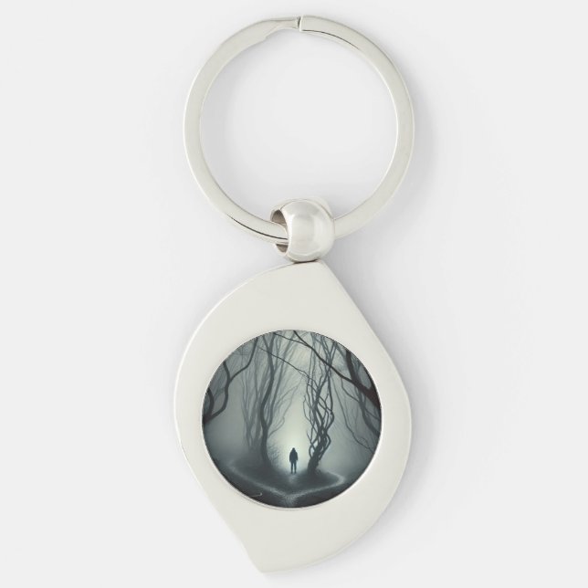 Porte-clés Crossroads in : Gloomy Forest Art Print (Devant)