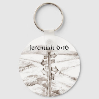 Porte-clés Crossroads, Jeremiah 6:16