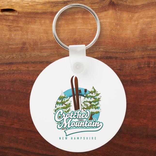 Porte-clés Crotched mountain new hampshire ski logo (Verso)