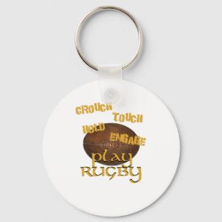 Porte-clés Crouch, Touch, Hold, Engage. . .Play Rugby