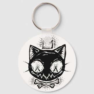 Porte-clés Crowned Skull Cat
