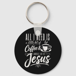 Porte-clés Croyante mignonne Jésus Café Foi chrétienne