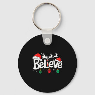 Porte-clés Croyez le Sucre de canne du Père Noël Reindeer