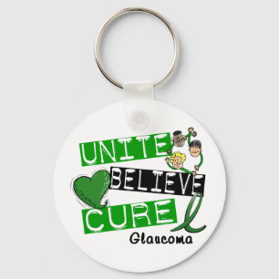 Porte-clés CROYEZ UNIS CURE Glaucoma