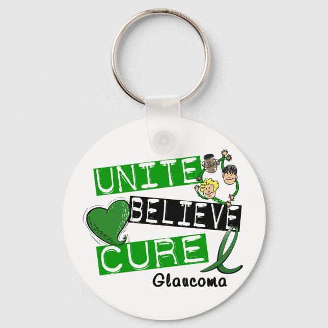 Porte-clés CROYEZ UNIS CURE Glaucoma (Recto)