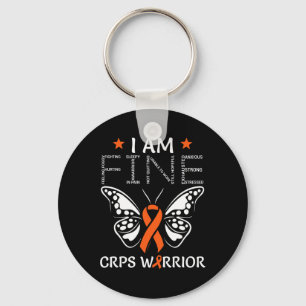 Porte-clés Crps Warrior I Am Fine Orange Ribbon Butterfly Rsd