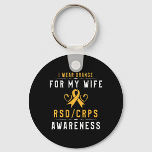 Porte-clés Crpsrsd Sensibilisation Orange Ribbon Tee Don Pour