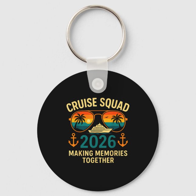 Porte-clés Cruise Squad 2026 Family Vacation Matching Group S (Recto)