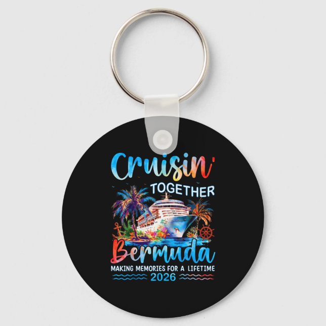 Porte-clés Cruisin' Together Bermuda 2026 Family Vacation Cru (Recto)