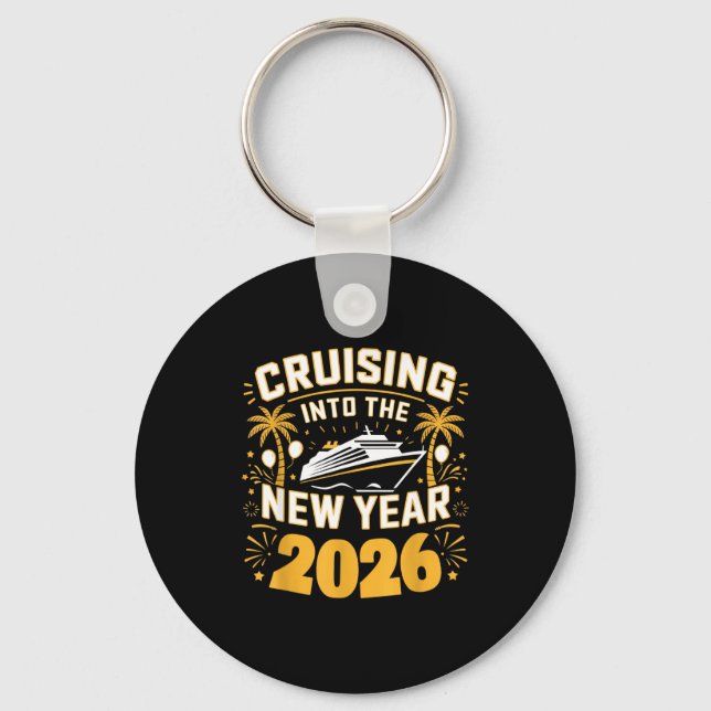 Porte-clés Cruising Into 2026 New Years Eve Party Favors Fami (Recto)