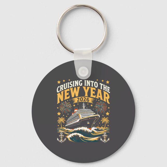 Porte-clés Cruising Into 2026 New Years Eve Party Favors Fami (Recto)