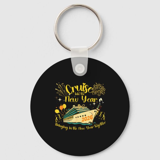 Porte-clés Cruising Into 2026 New Years Eve Party Favors Fami (Recto)