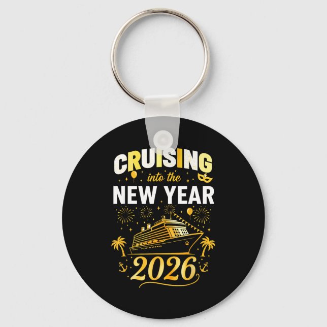 Porte-clés Cruising Into 2026 New Years Eve Party Favors Fami (Recto)