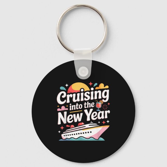 Porte-clés Cruising Into 2026 New Years Eve Party Matching Fa (Recto)