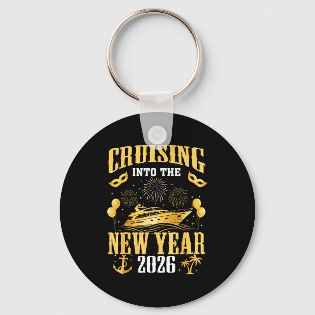 Porte-clés Cruising Into The New Year 2026 New Year Eve Famil (Recto)