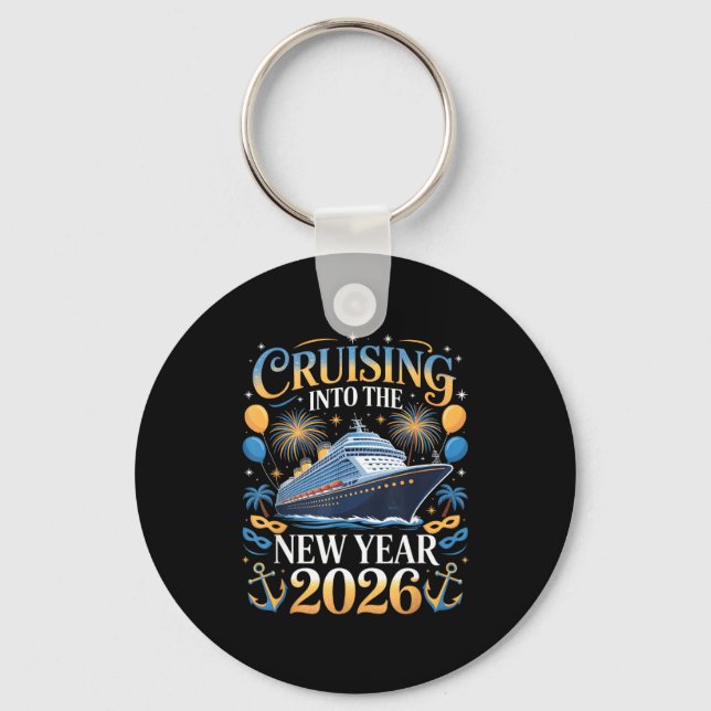 Porte-clés Cruising Into The New Year 2026 Vacation Design  (Recto)