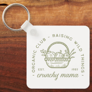 Porte-clés Crunchy maman bio végétarien vert écologique écolo