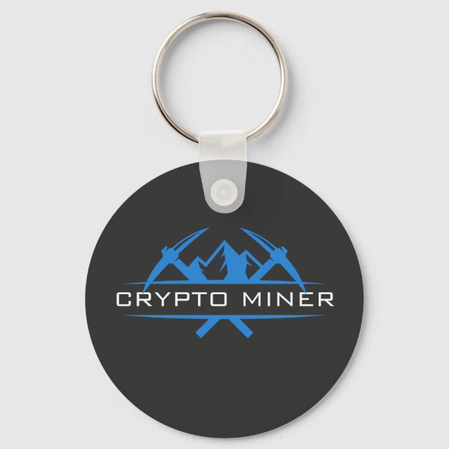 Porte-clés Crypto Miner Custom Name Text  (Recto)