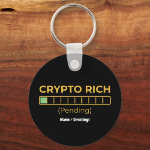 Porte-clés Crypto Riche En Attente Barre de Chargement Drôle