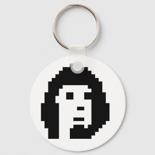 Porte-clés Cryptopunk noir blanc