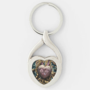 Porte-clés Crystal Heart Amulet