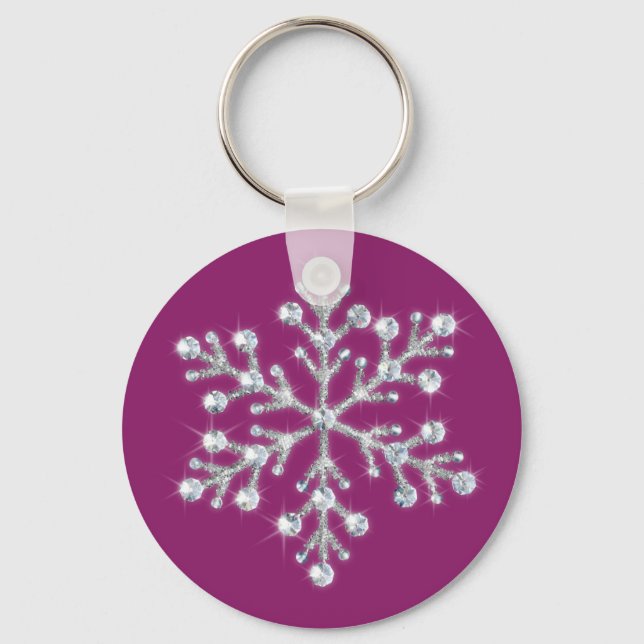 Porte-clés Crystal Snowflake Keychain (Recto)