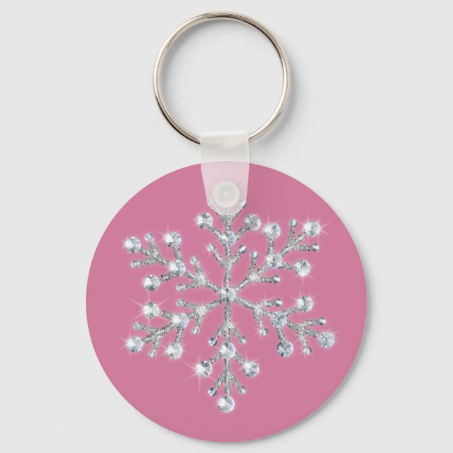 Porte-clés Crystal Snowflake Keychain (Recto)