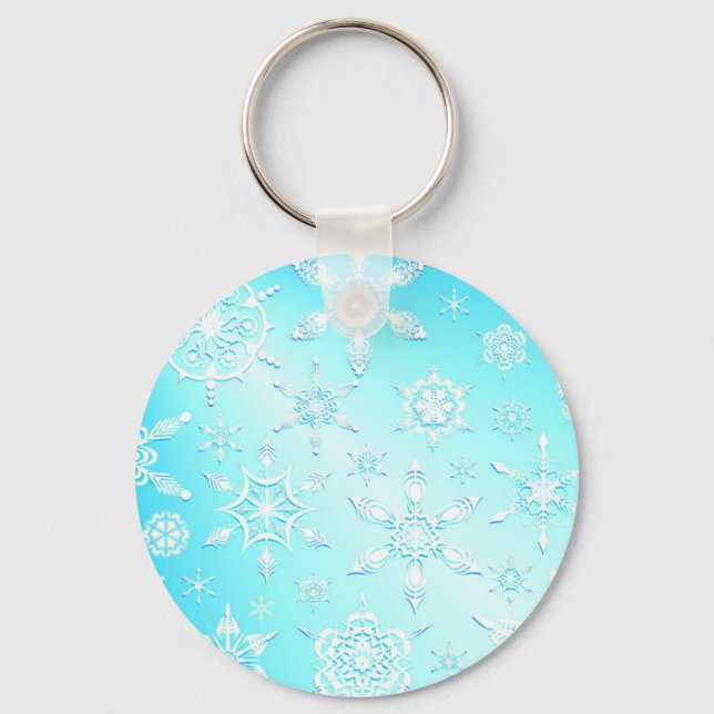 Porte-clés Crystal Snowflakes Keychain (Recto)