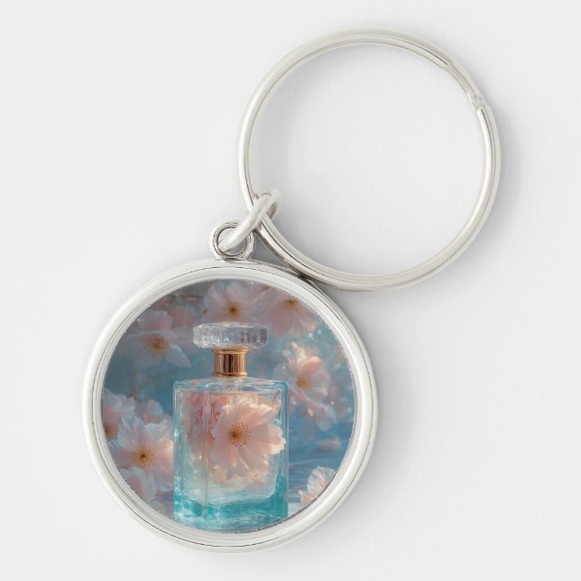 Porte-clés Crystal Zephyr - Airy Floral Aquamarine Clavier (Devant)