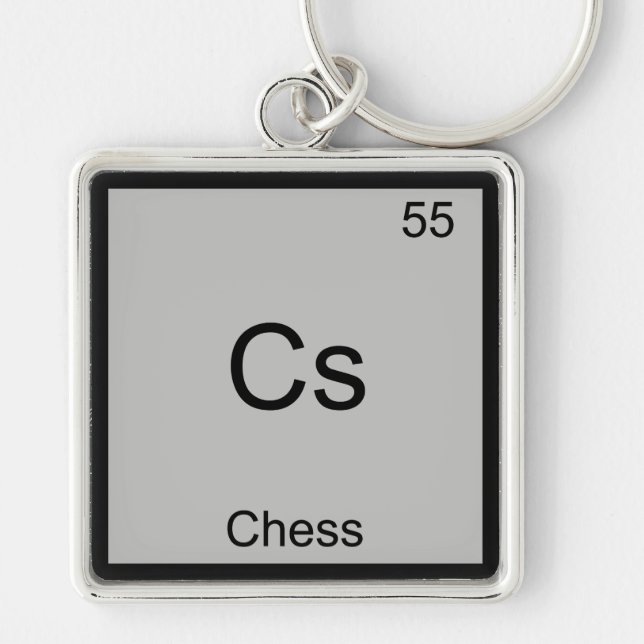 Porte-clés Cs - Chess Funny Chimie Élément Symbole T-shirt (Devant)