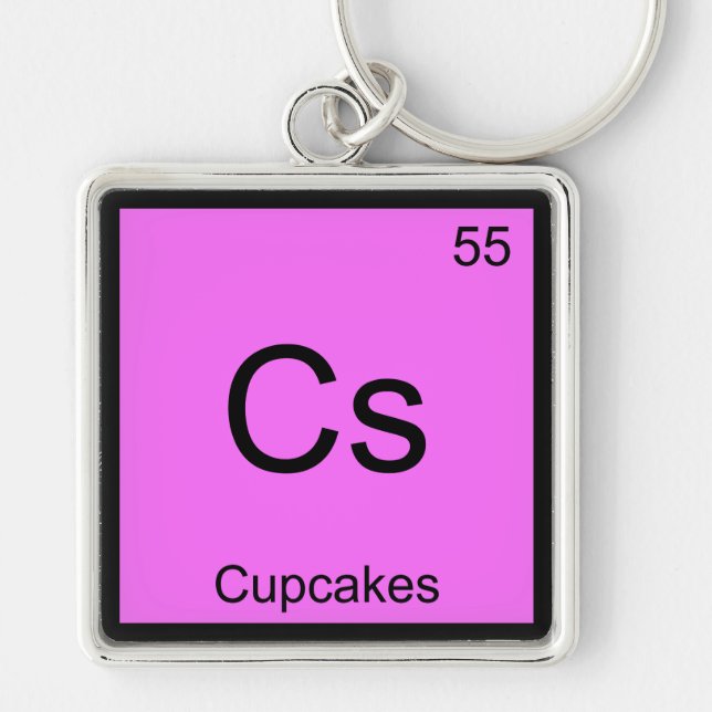Porte-clés Cs - Cupcakes Chimie Élément Symbole Dessert Tee (Devant)