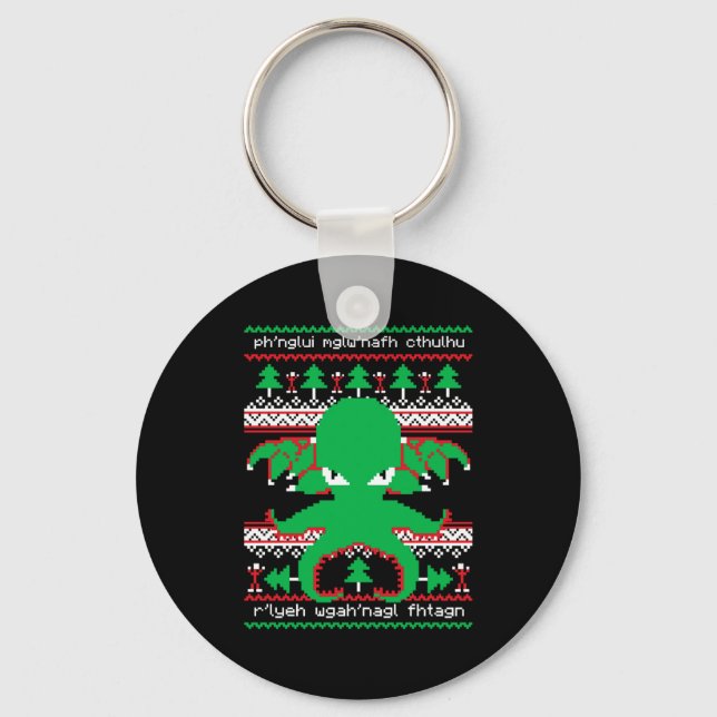 Porte-clés Cthulhu Cultist Christmas Cthulhu Ugly Christmas S (Recto)