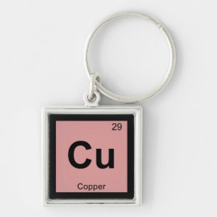 Porte-clés Cu - Chimie du cuivre Symbole du tableau périodiqu
