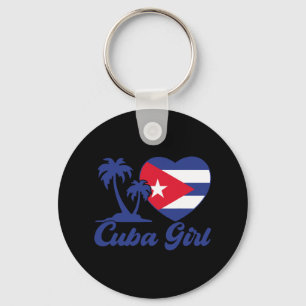 Porte-clés Cuba - Drapeau de fille cubaine Cubanita Patrimoin