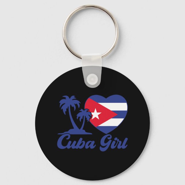 Porte-clés Cuba - Drapeau de fille cubaine Cubanita Patrimoin (Recto)