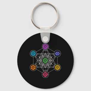 Porte-clés cube de Métatron, géométrie sacrée, chakra, yoga,