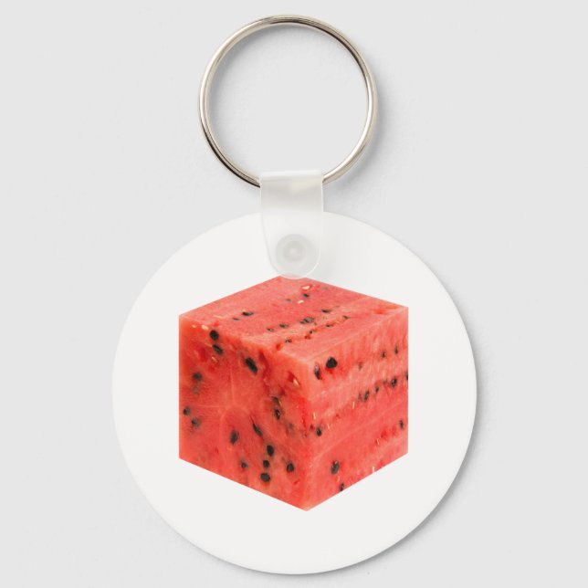 Porte-clés Cube d'origine frais de pastèque rouge sucrée (Recto)