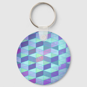 Porte-clés Cubes en triangles Motif géométrique