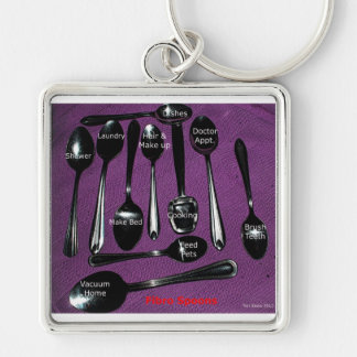 Porte-clés Cuillères de conscience de fibromyalgie