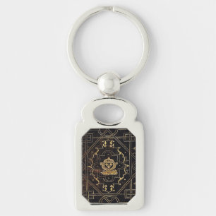 Porte-clés Cuir et or tombés
