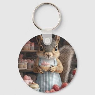 Porte-clés Cuire l'écureuil avec Cupcake
