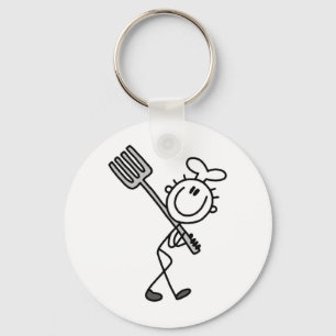 Porte-clés Cuisinier Bonhomme Allumette Avec Fourchette